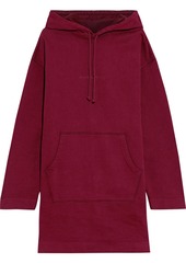 Acne Studios Woman Logo-embossed French Cotton-terry Hooded Mini Dress Claret