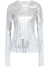 Acne Studios - Metallic coated knitted top - Metallic - XXS