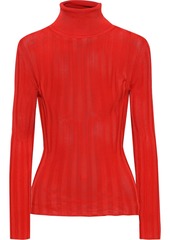 Acne Studios Woman Ribbed-knit Turtleneck Sweater Red