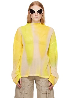 Acne Studios Yellow Tie-Dye Long Sleeve T-Shirt