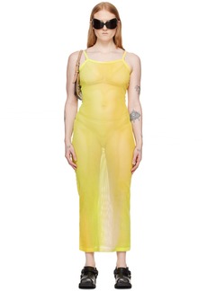 Acne Studios Yellow Tie-Dye Maxi Dress
