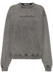 Acne Studios Cotton Jersey Logo Crewneck Sweatshirt