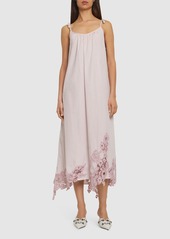 Acne Studios Cotton Midi Dress W/lace