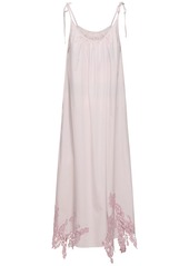 Acne Studios Cotton Midi Dress W/lace