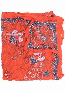 Acne Studios crinkled bandana print scarf