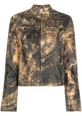 Acne Studios distressed-effect leather jacket