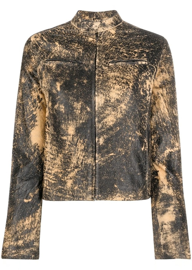 Acne Studios distressed-effect leather jacket