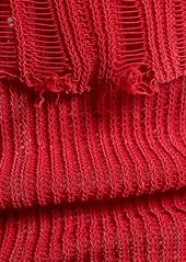 Acne Studios Distressed Knit L/s Midi Dress