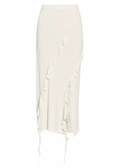 Acne Studios Esabella Rib-Knit Ruffled Maxi Skirt