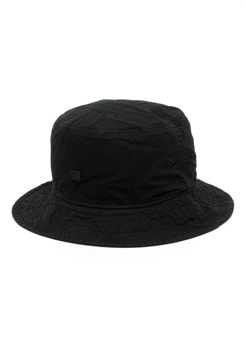 Acne Studios Face-embroidered cotton bucket hat