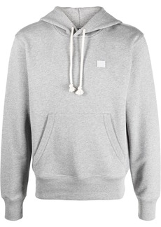 Acne Studios face logo-patch cotton hoodie