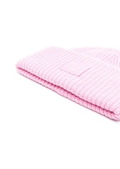 Acne Studios face-patch ribbed-knit beanie