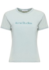 Acne Studios Faded Cotton Jersey T-shirt W/logo
