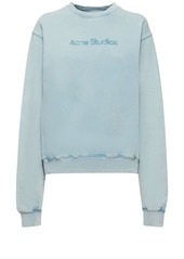 Acne Studios Faded Logo Print Jersey Sweatshirt