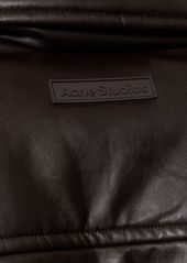 Acne Studios Faux Leather Puffer Bomber Jacket