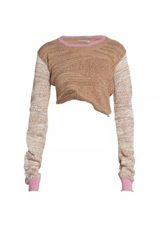 Acne Studios Kenola Colorblocked Cropped Sweater