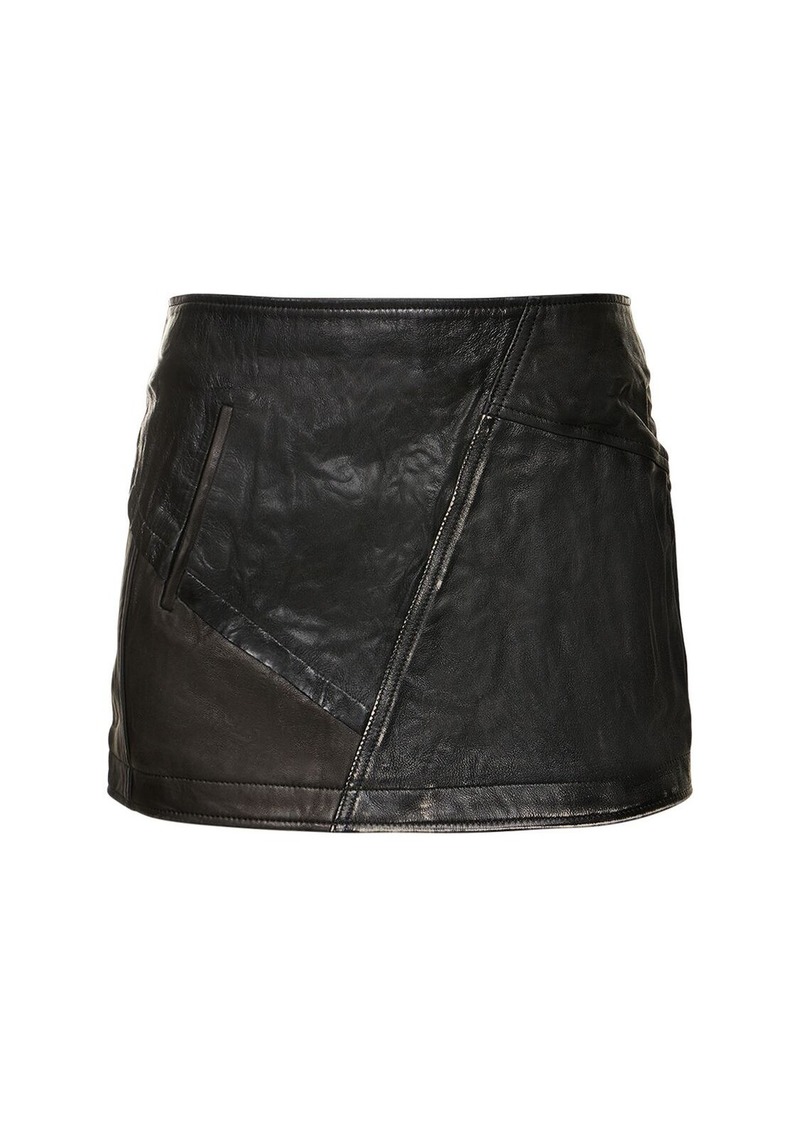 Acne Studios Leather Mini Skirt