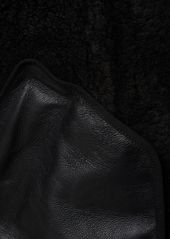 Acne Studios Leather Shearing Jacket W/shawl Collar