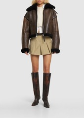 Acne Studios Leather Shearling Jacket