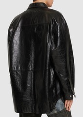 Acne Studios Letar Shiny Nappa Leather Shirt Jacket