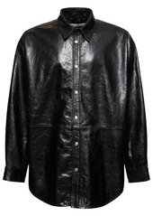 Acne Studios Letar Shiny Nappa Leather Shirt Jacket
