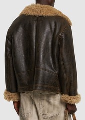 Acne Studios Liana Cracked Shearling Jacket