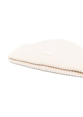 Acne Studios logo motif rib-knit beanie