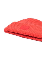 Acne Studios logo motif rib-knit beanie