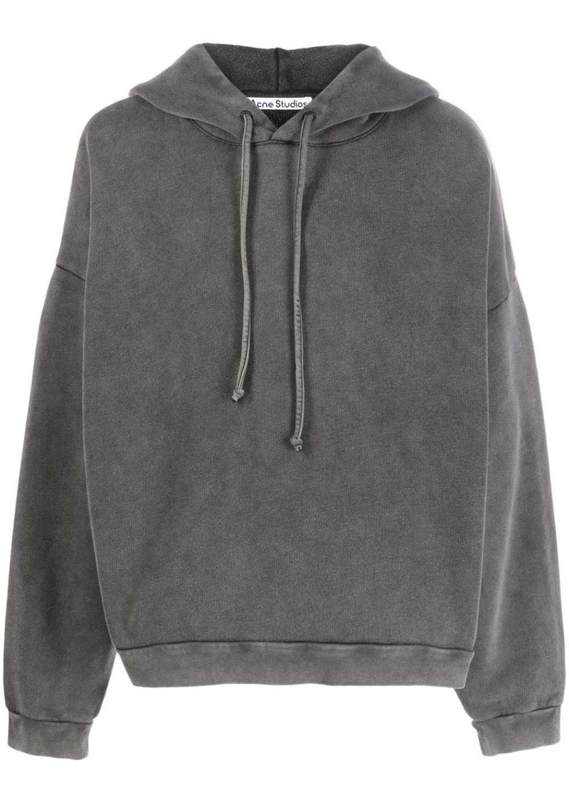 Acne Studios logo patch cotton hoodie