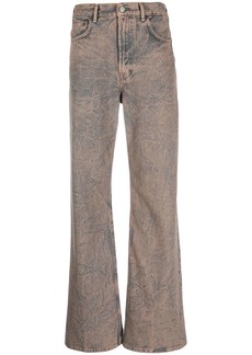 Acne Studios logo-patch flared jeans