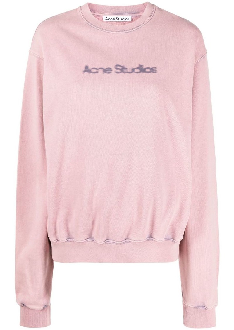 Acne Studios logo-print cotton sweatshirt