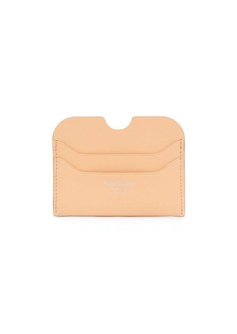 Acne Studios logo-stamp leather cardholder