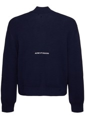 Acne Studios Logo Vintage Wool Blend Zip Sweater