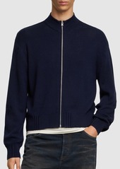 Acne Studios Logo Vintage Wool Blend Zip Sweater