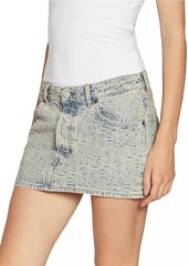 Acne Studios Macaria Monogram Denim Miniskirt