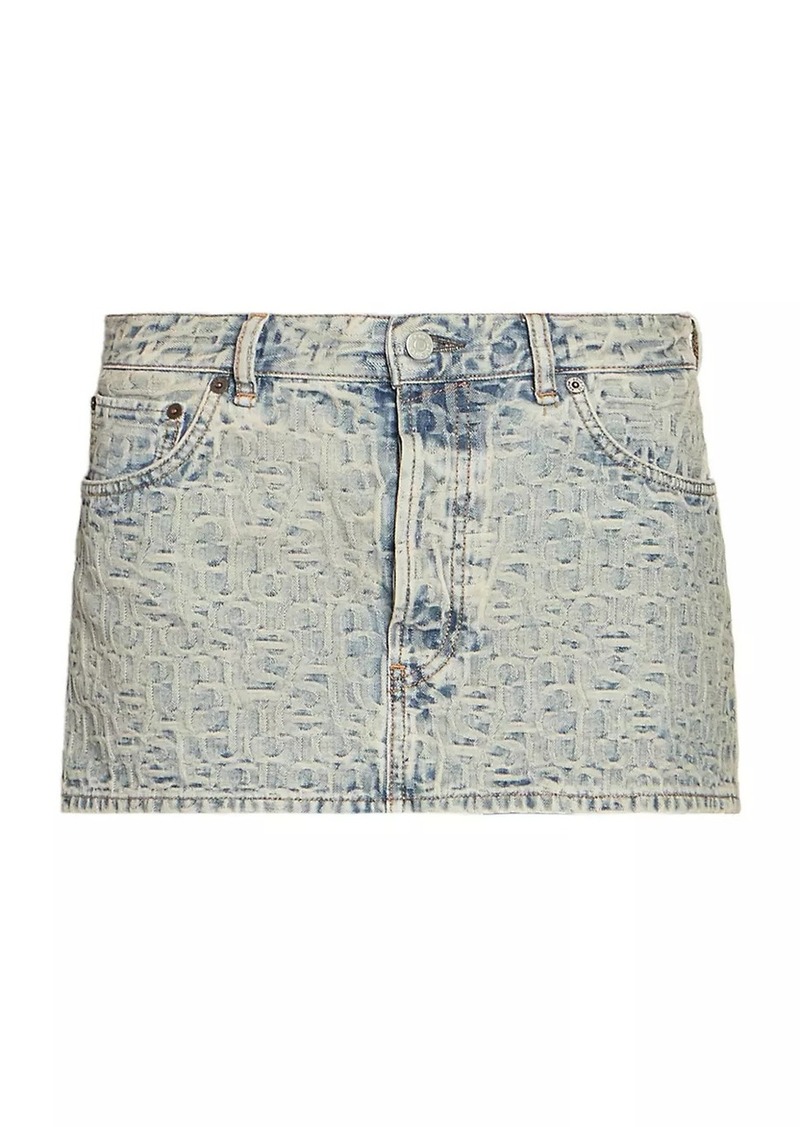 Acne Studios Macaria Monogram Denim Miniskirt