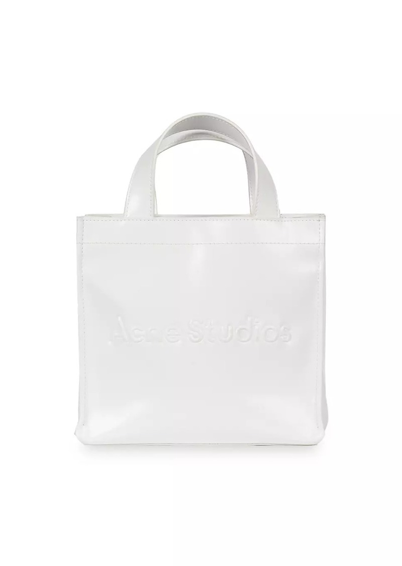 Acne Studios Mini Faux Leather Logo Shopper