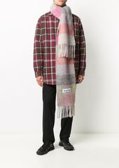 Acne Studios checked mohair-blend scarf