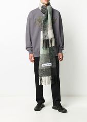Acne Studios checked mohair-blend scarf