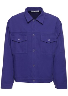 Acne Studios Ourle Cotton Blend Twill Overshirt