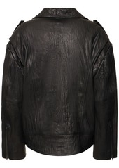 Acne Studios Oversized Leather Biker Jacket