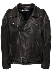 Acne Studios Oversized Leather Biker Jacket