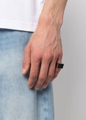 Acne Studios polished face-plaque ring