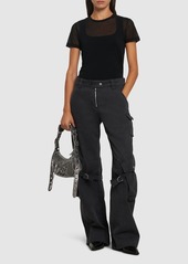 Acne Studios Potinal High Rise Denim Cargo Jeans