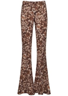 Acne Studios Printed Crepe Gauze Flared Pants