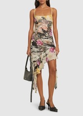 Acne Studios Printed Viscose Crepe Mini Dress