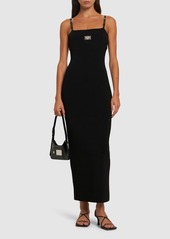 Acne Studios Ribbed Stretch Viscose Midi Dress