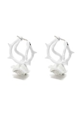 Acne Studios rose-motif hoop earrings