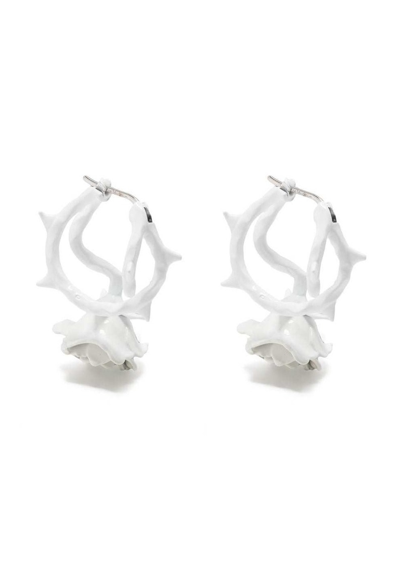 Acne Studios rose-motif hoop earrings