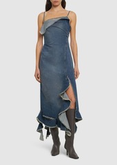 Acne Studios Ruffled Denim Self-tie Midi Dress